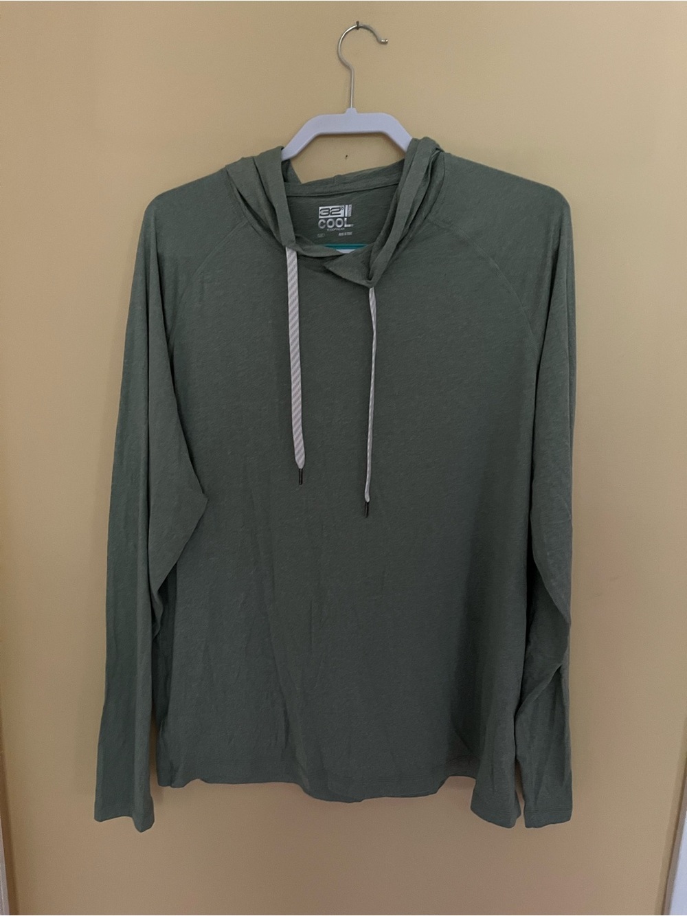 32 Degrees Men's Olive Hoodie Long-Sleeve Pullover